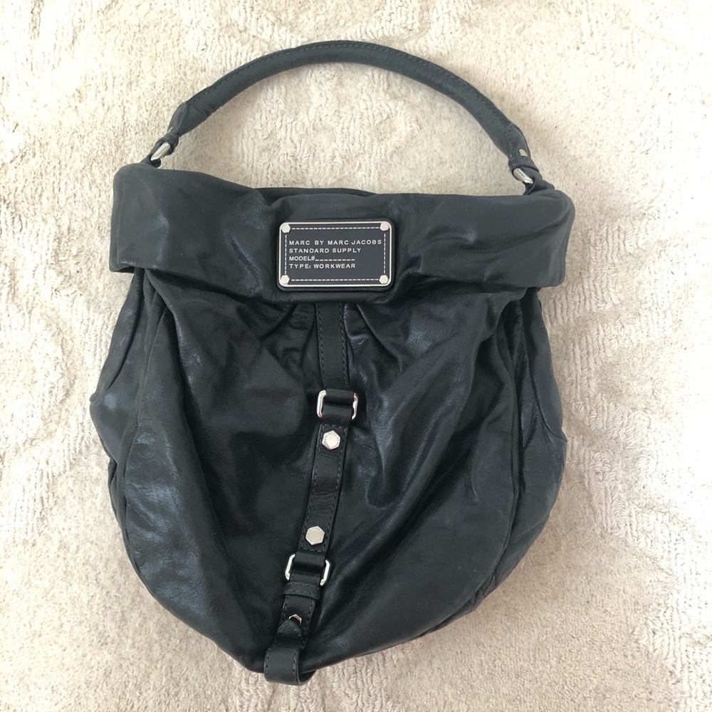 Marc by Marc Jacobs Standard Supply Black Leather Hobo Bag